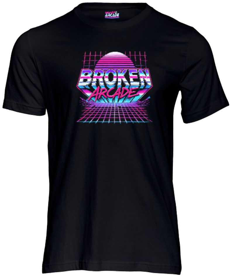 Broken Arcade Grid Logo Short Sleeve T-shirt Black