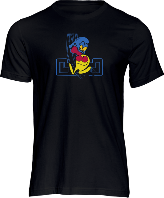 Pac-Man Game Front Short Sleeve T-shirt Black