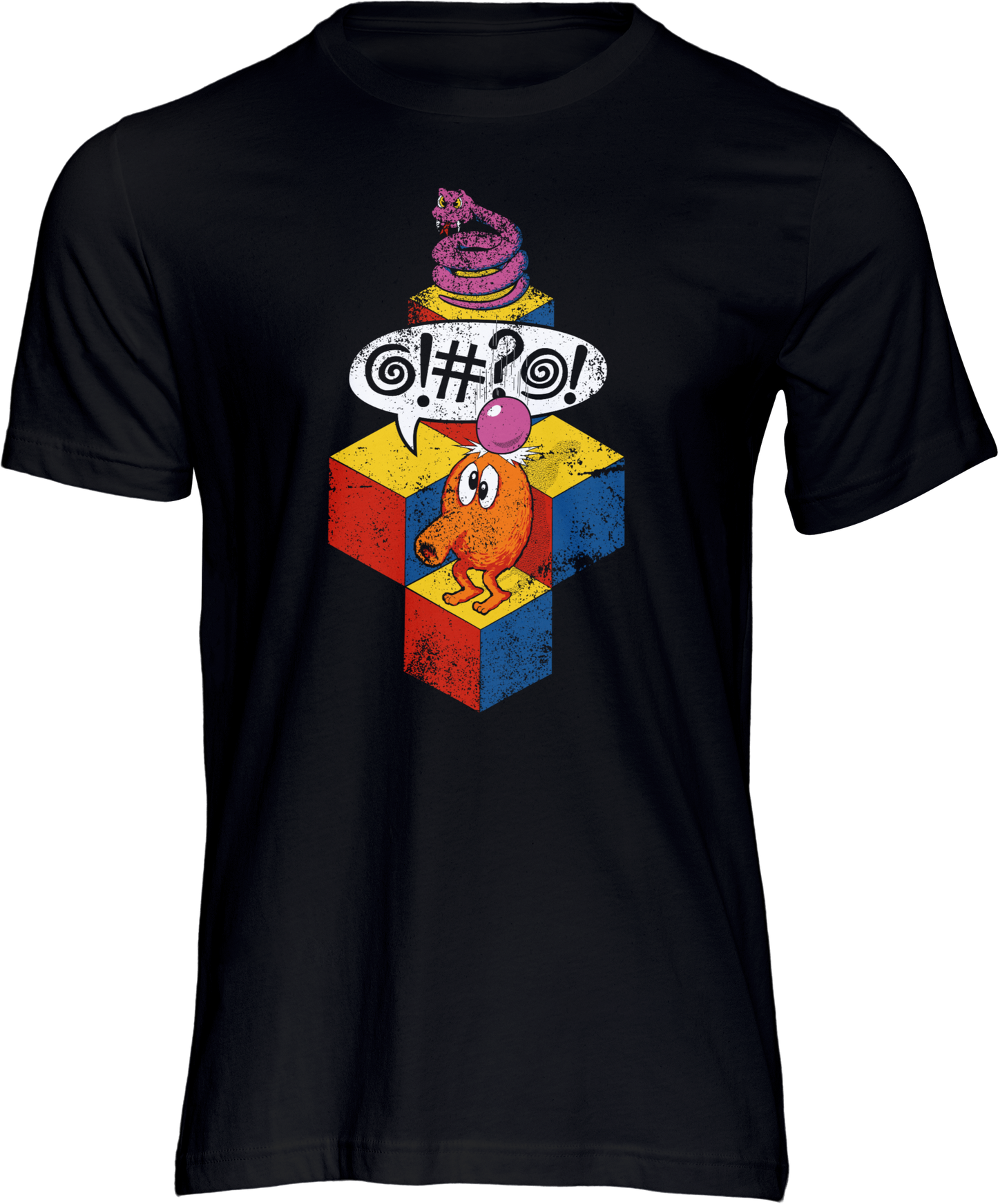 Q*bert Short Sleeve T-shirt Black