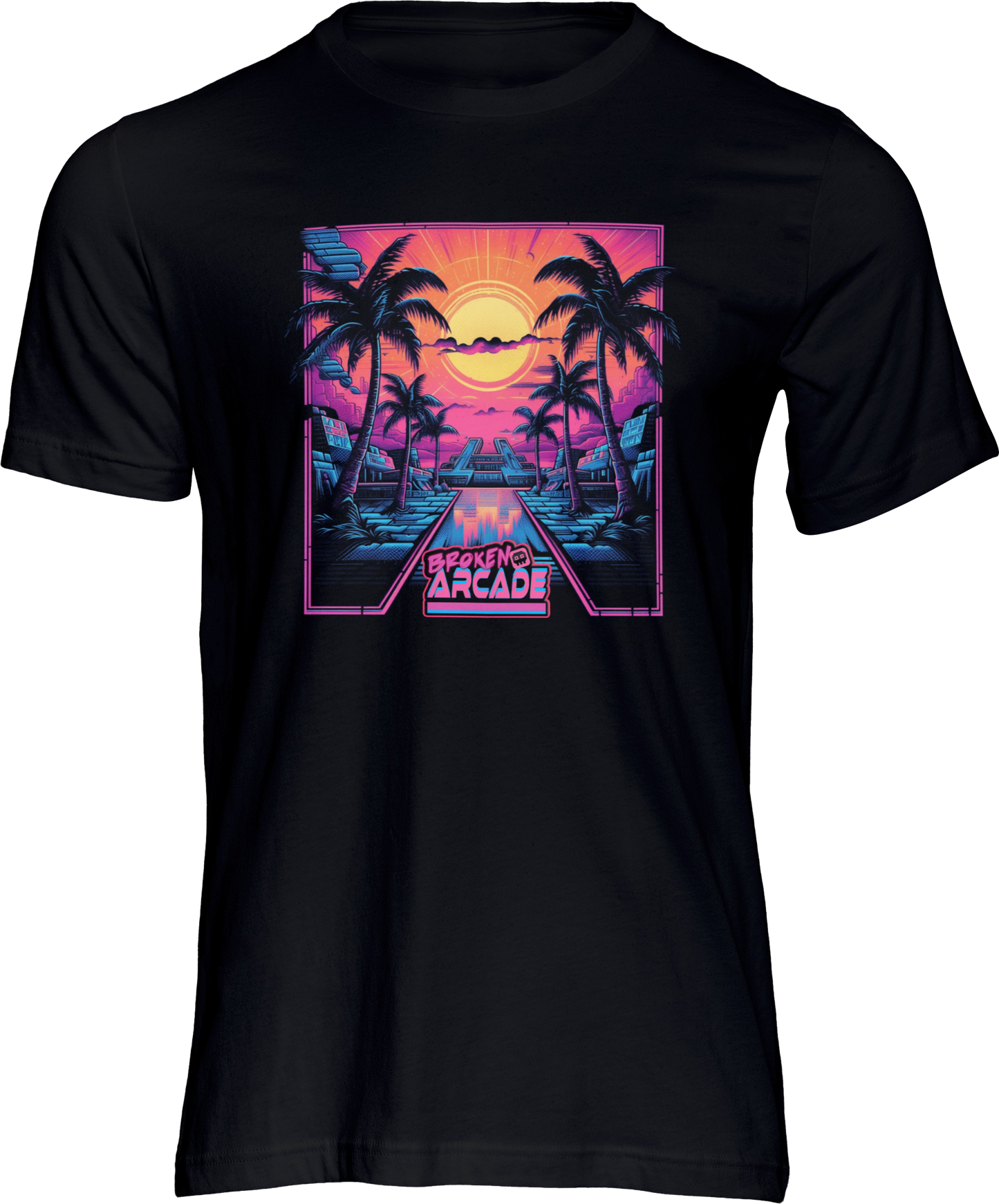 Broken Arcade Synthwave Short Sleeve T-shirt